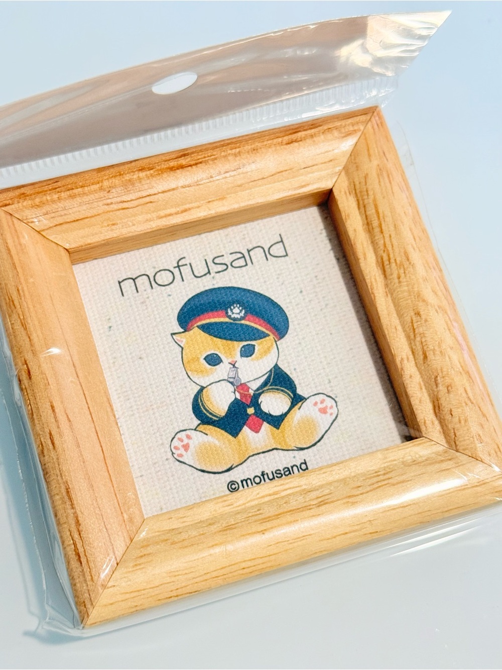 Mofusand Mofumofu Station Tokyo Station Master Cat Mini Frame NWT Japan